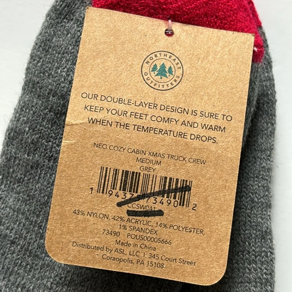 Northeast Outfitters Women’s Christmas Holiday Truck Cozy Cabin Socks